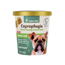 NaturVet Coprophagia Plus Breath Aid Soft Chew Cup 犬用停止進食糞便配方保健品 70's
